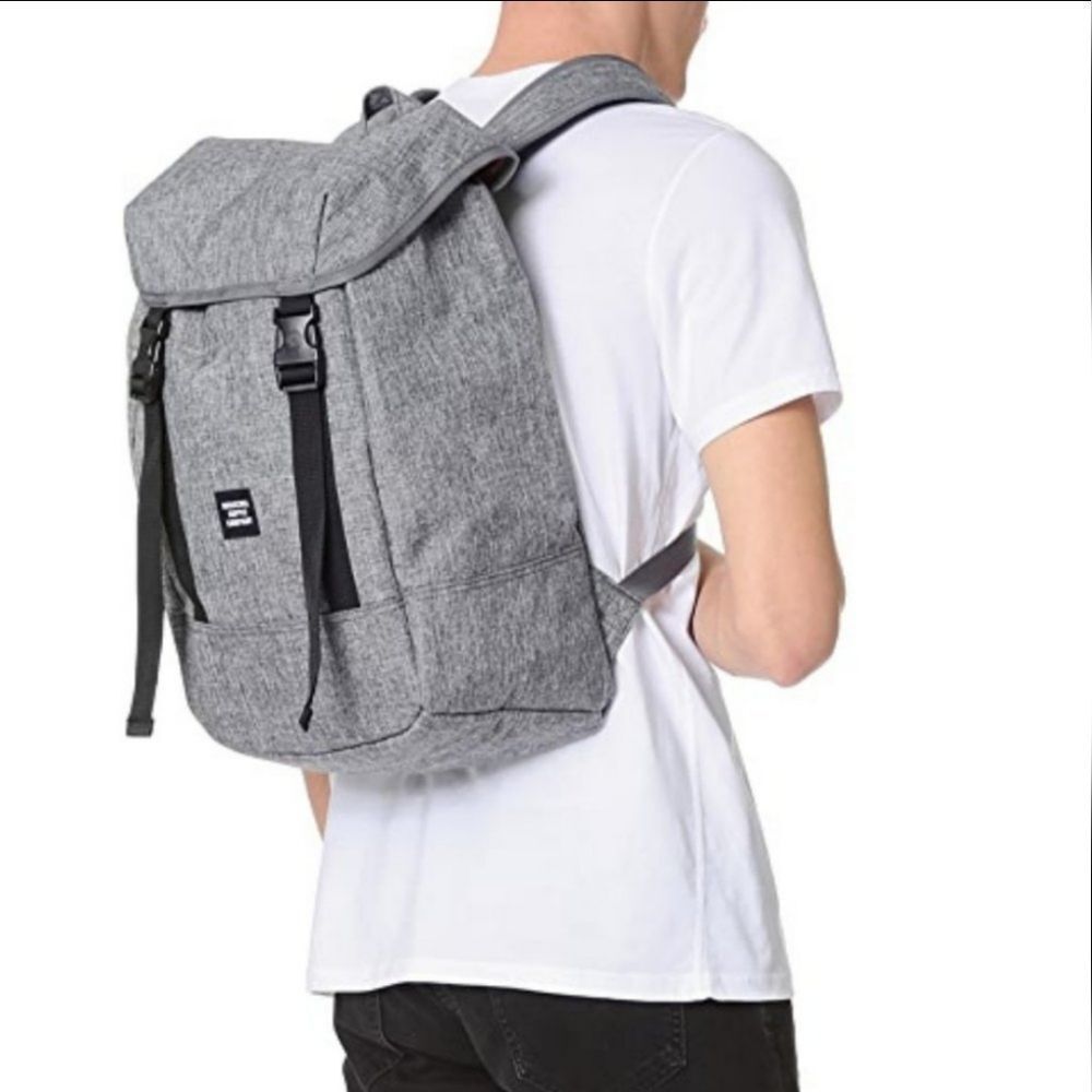 Herschel Supply Company | Iona Backpack Raven Crosshatch Grey & Black Red Inside - Picture 1 of 15